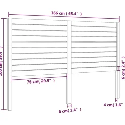 Vidaxl Tête de lit 166x4x100 cm Bois massif de pin 819030