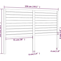 Vidaxl Tête de lit 156x4x100 cm Bois massif de pin 819025