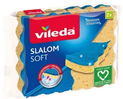 Vileda - Pack de 15 x 2 - Eponges en viscose Slalom Soft - 30 éponges