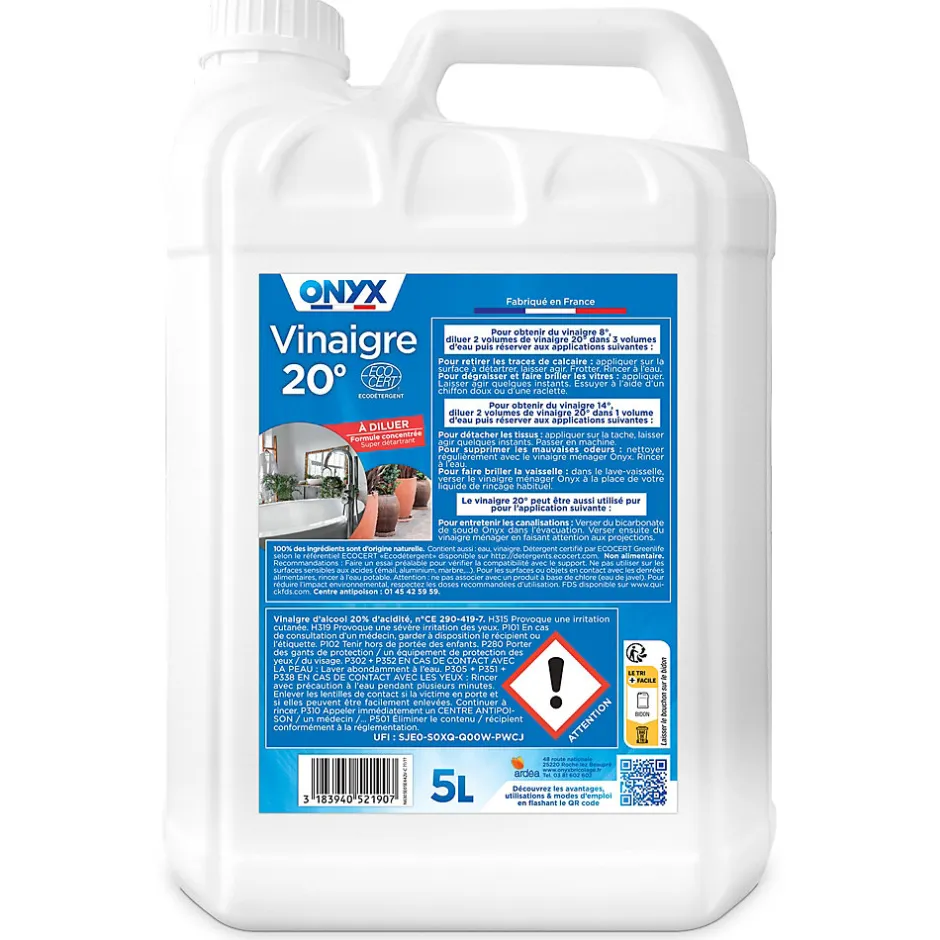 Onyx Vinaigre 20° formule concentrée 5L