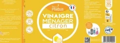 Phebus Vinaigre de nettoyage surpuissant 9,5° Phébus citron 1L