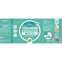 Phebus Vinaigre de nettoyage surpuissant 9,5° parfum menthe 1L