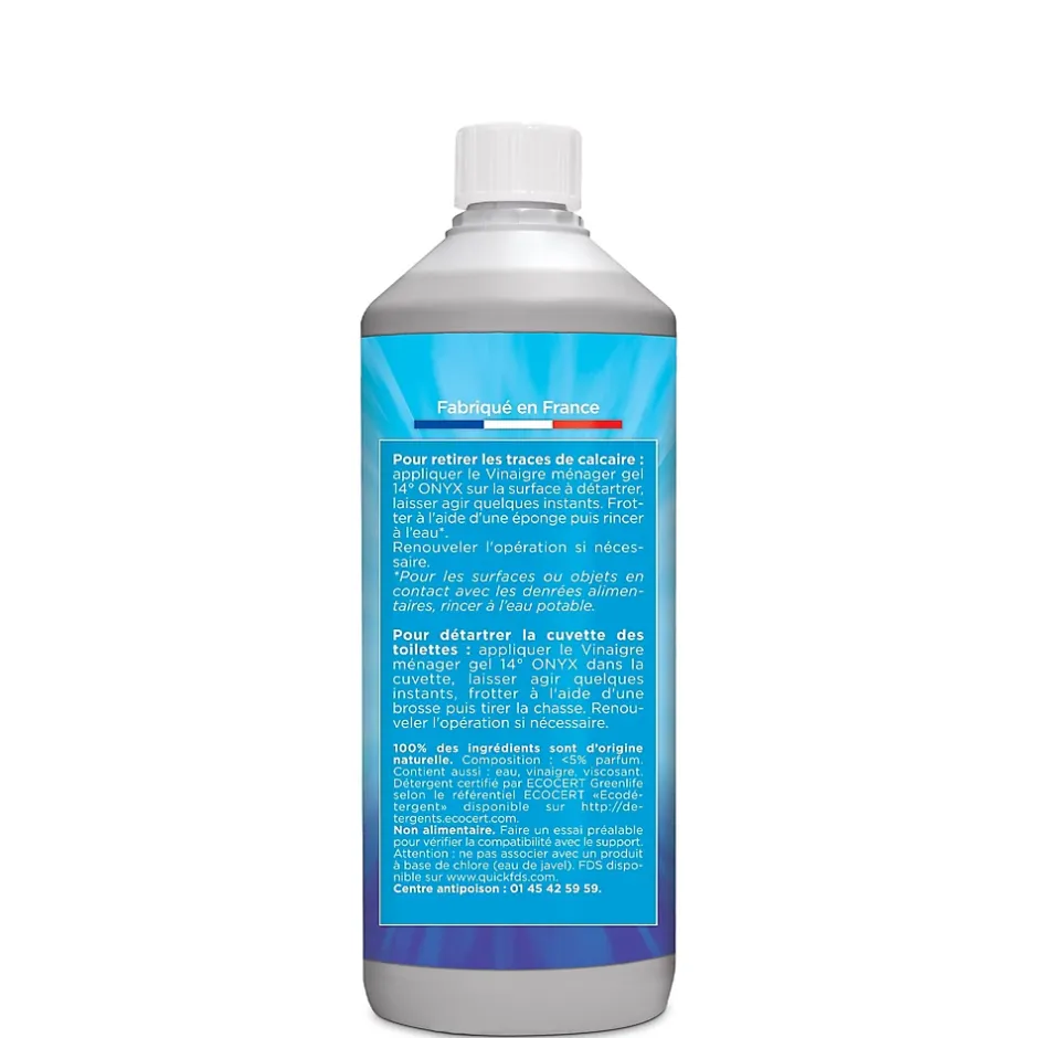Onyx Vinaigre ménager gel concentration 14° bricolage 1L Best