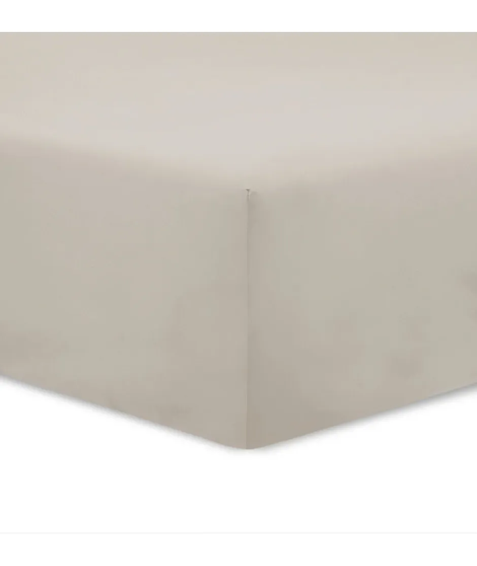 Vision - Drap housse Beige - 140x190cm - 100% coton
