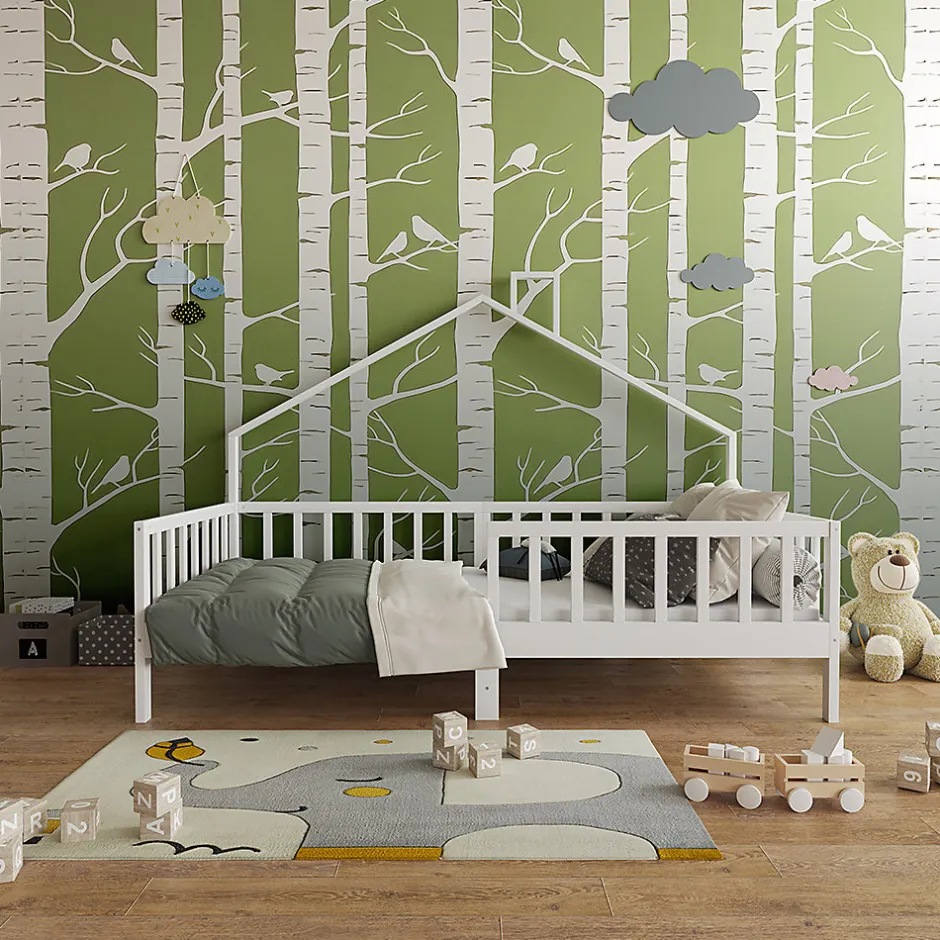 Enfant Vitalispa® Vitalispa Lit cabane Blanc 90x200 cm