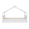 Enfant Vitalispa® Vitalispa Lit cabane Blanc 90x200 cm avec 2 tiroirs