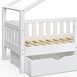 Vitalispa® Vitalispa Lit cabane Blanc 80x160 cm avec 2 tiroirs Best