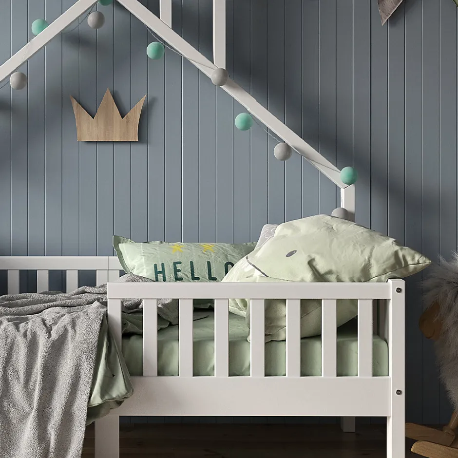Enfant Vitalispa® Vitalispa Lit cabane Blanc 80x160 cm avec matelas