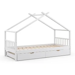 Vitalispa® Vitalispa Lit cabane Blanc 90x200 cm avec lit dappoint Online