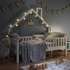 Enfant Vitalispa® Vitalispa Lit cabane Blanc 80x160 cm