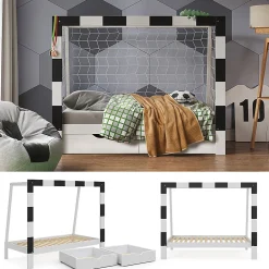 Enfant Vitalispa® Vitalispa Lit denfant Blanc 80x160 cm avec tiroir