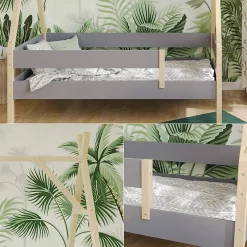 Vitalispa® Vitalispa Lit denfant Gris 80x160 cm