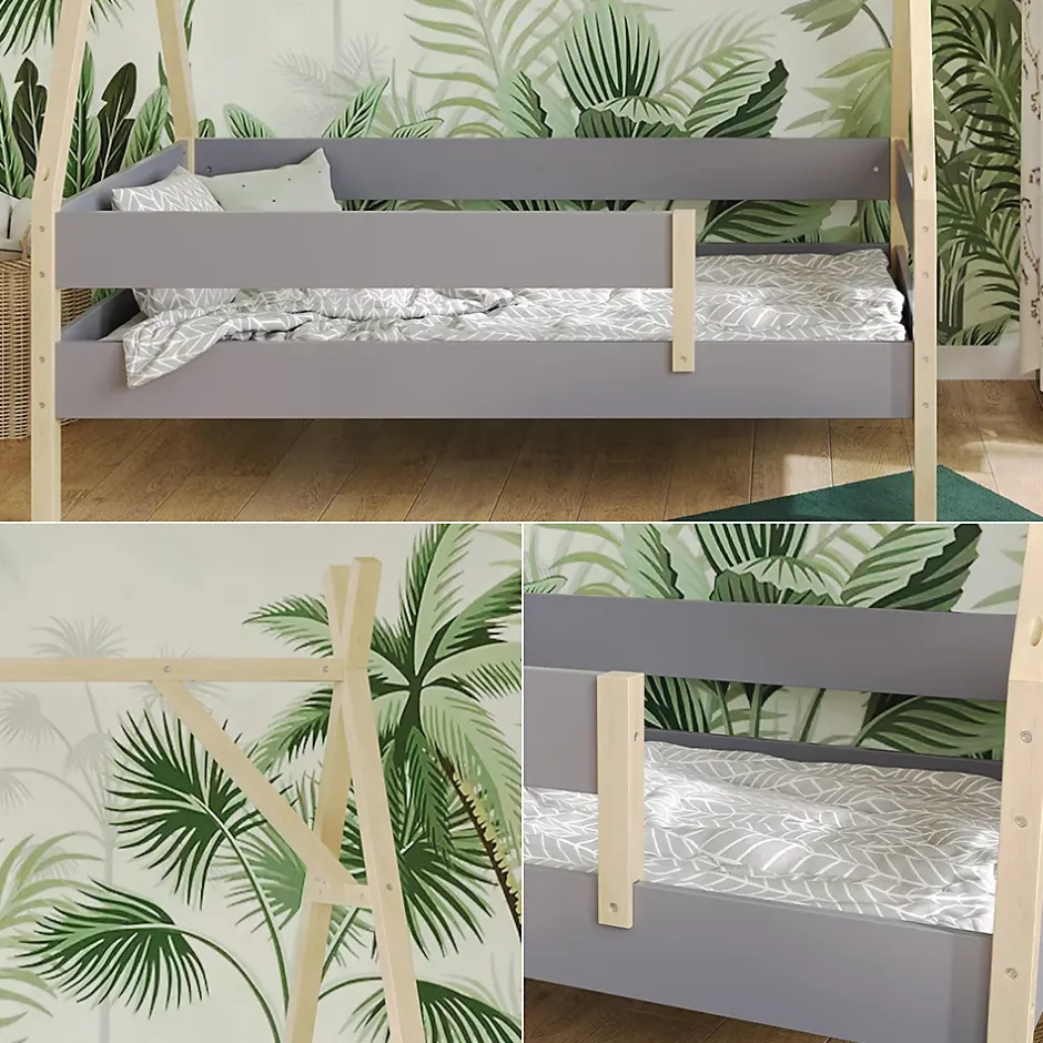 Vitalispa® Vitalispa Lit denfant Gris 80x160 cm