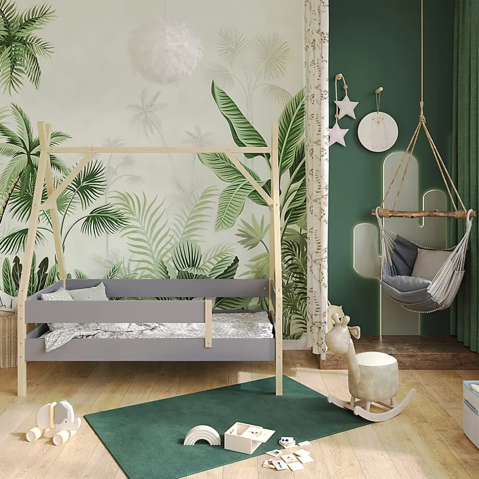 Vitalispa® Vitalispa Lit denfant Gris 80x160 cm