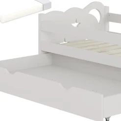 Vitalispa® Vitalispa Lit pour enfant Blanc 70x140 cm avec tiroir et matelas Online