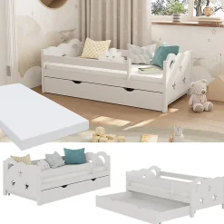 Vitalispa® Vitalispa Lit pour enfant Blanc 70x140 cm avec tiroir et matelas Online