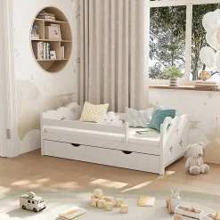 Vitalispa® Vitalispa Lit pour enfant Blanc 70x140 cm avec tiroir et matelas Online