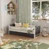 Vitalispa® Vitalispa Lit pour enfant Gris 70x140 cm avec tiroir, sans matelas Clearance
