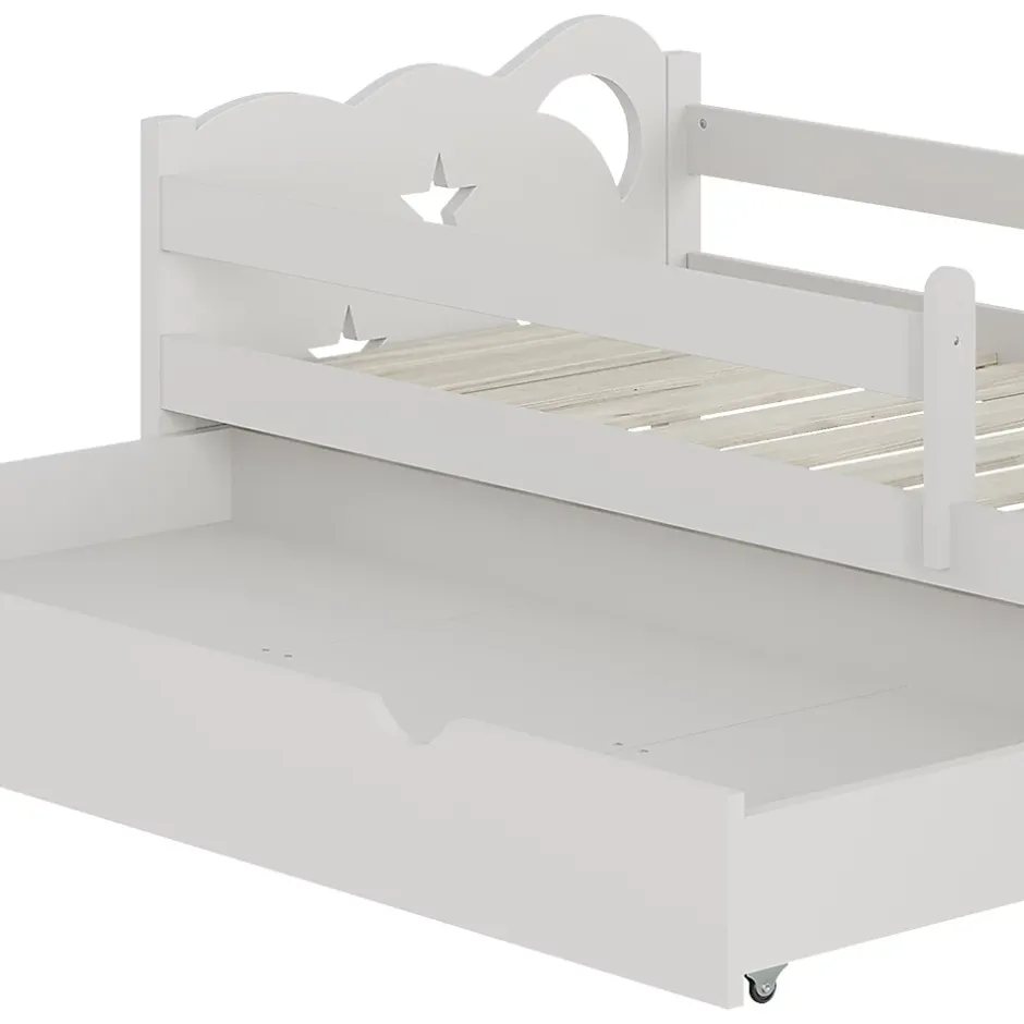 Vitalispa® Vitalispa Lit pour enfant Blanc 80x160 cm avec tiroir, sans matelas New