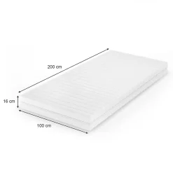 Vitalispa® Vitalispa Matelas en mousse froide Blanc 100x200cm H3 degré de dureté, 7 zones