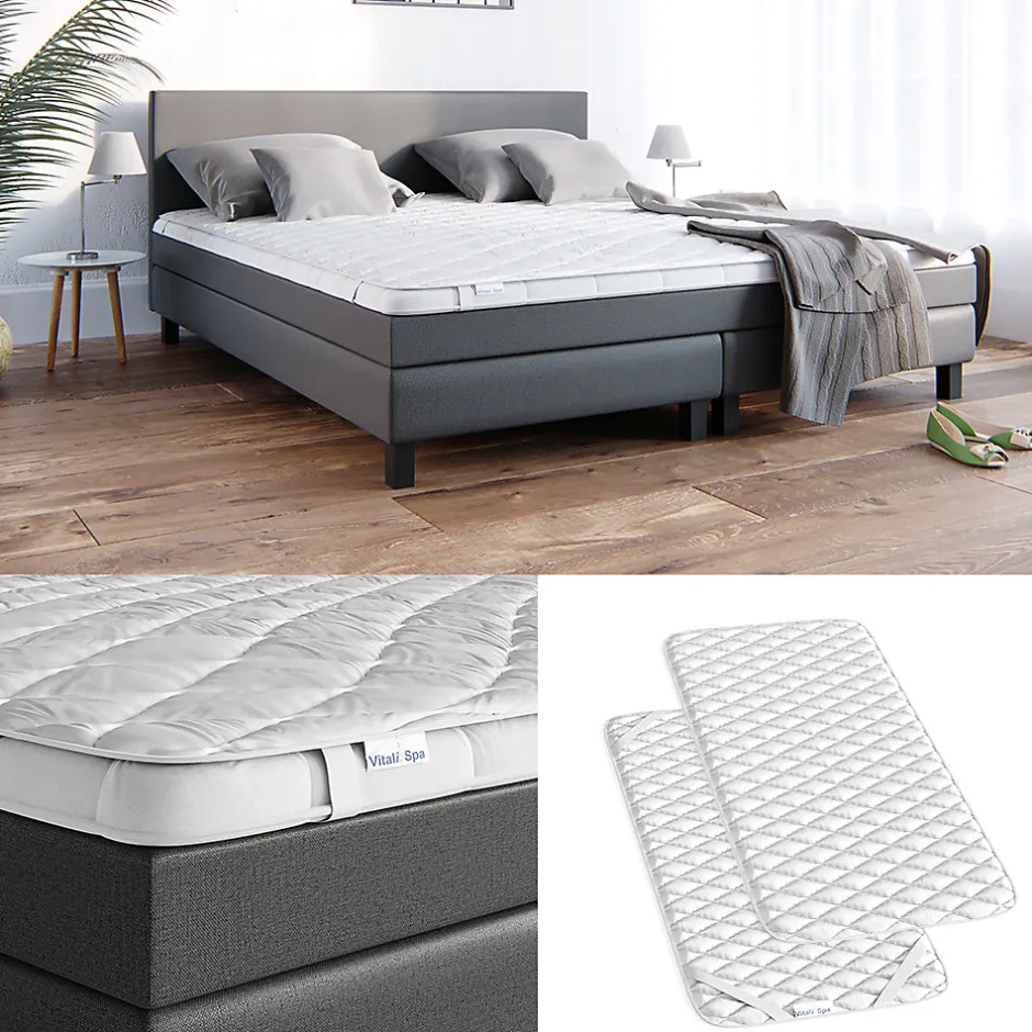 Vitalispa® Vitalispa Protège-matelas Blanc 90x200cm lavable jusquà 60C adapté au sèche-linge