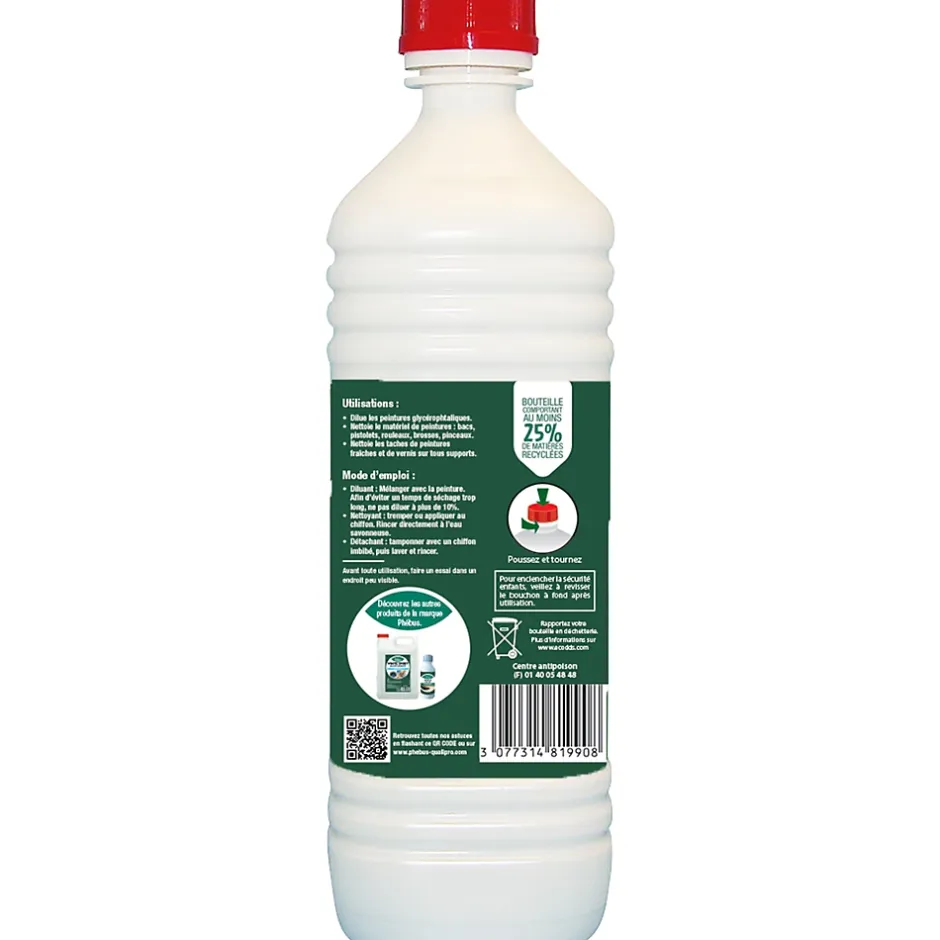 Phebus White spirit odeur réduite Phébus 1L Outlet