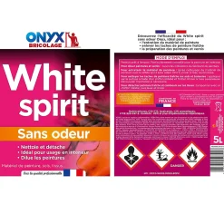 Onyx White Spirit sans odeur bricolage 5 L