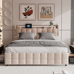 Fortuna lai 140X200 Parure de lit 4 pièces, lit double, grand lit, 1 housse de couette, 1 drap-housse et 2 taies d'oreiller,gris